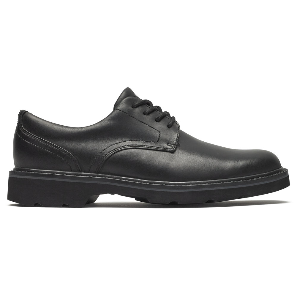 Rockport Mens Oxfords Black - Charlee Waterproof Plain Toe - UK 326-YRBXOF